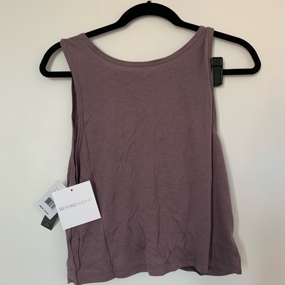 Beyond Yoga Crossroads Tank Mauve + Navy LARGE - Picture 4 of 4